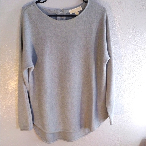 Classic Cotton Blend Michael Kors Sweater with Zipper Back M - Picture 1 of 6